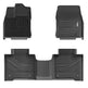 3W Toyota Tundra 2014-2021 Custom Floor Mats TPE Material & All-Weather Protection Vehicles & Parts 3Wliners   