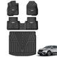 3W Honda CR-V 2017-2022 Custom Floor Mats / Trunk Mat TPE Material & All-Weather Protection Vehicles & Parts 3Wliners 2017-2022 CR-V  2017-2022 1st&2nd Row Mats+Trunk Mat