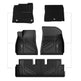 3W Tesla Model 3 2021-2023 Custom Floor Mats / Trunk Mats TPE Material & All-Weather Protection Vehicles & Parts 3Wliners 2021-2023 Model 3 2021-2023 1st&2nd Row Mats + Front&Rear Carpet