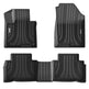 3W Kia K5 2021-2024 (Only for FWD Models) Custom Floor Mats TPE Material & All-Weather Protection  3Wliners 2020-2024 K5 2020-2024 1st&2nd Row Mats