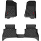 3W Jeep Wrangler 4XE Custom Floor Mats 2021-2024 Hybrid 4 Door TPE Material & All-Weather Protection Vehicles & Parts 3Wliners 2021-2024 Wrangler 4XE 2021-2024 1st&2nd Row Mats with Red Logo